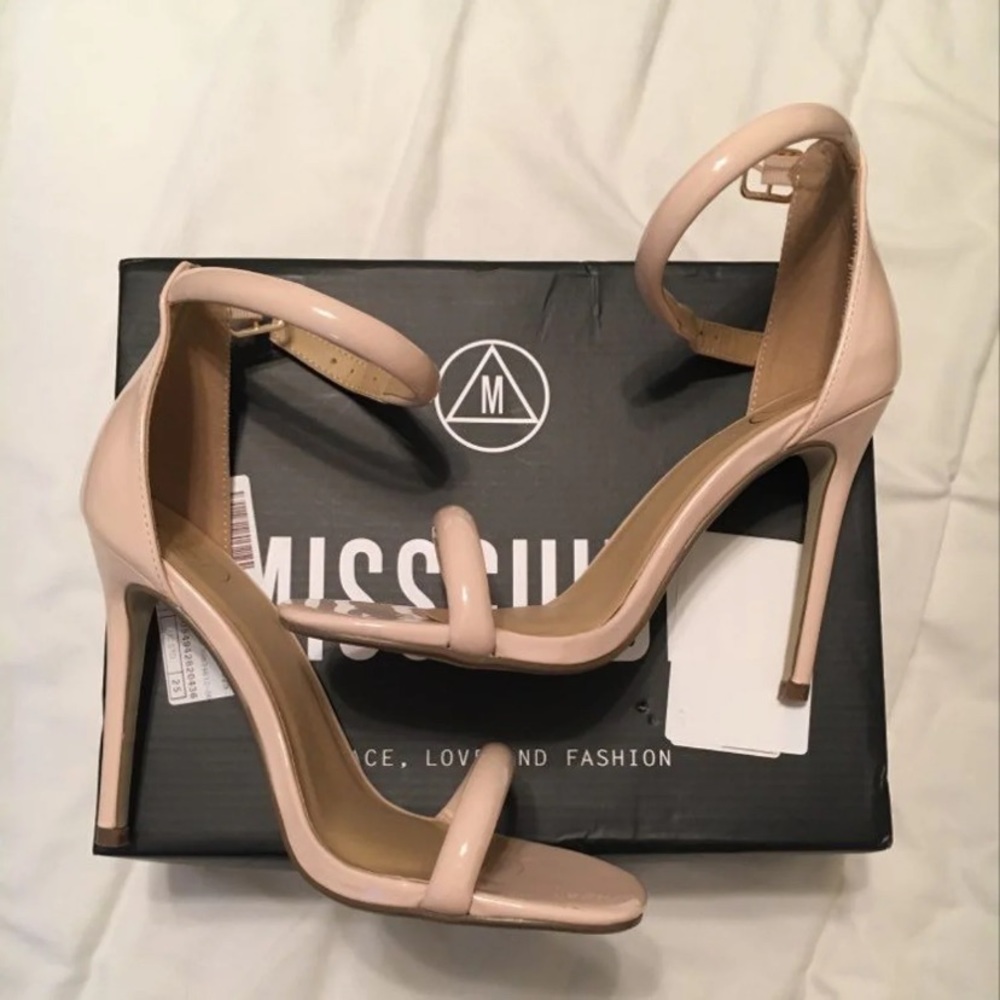 MissGuided Barely There Nude Heels